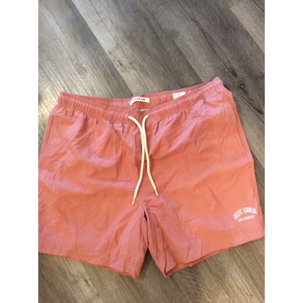 Pacsun XL Swim Trunk Mesh Lined Pacific Sunwear Los Angeles Dusty Rose Pockets